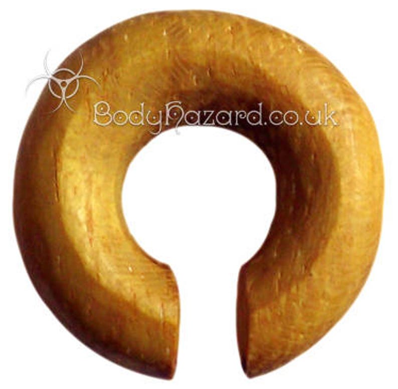 1x Jackfruit Wood Ring Ear Plug Hook Donut CBR BCR Orangic for Etsy