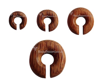 1x Coconut Wood Ring Ear Plug Hook Donut CBR BCR Orangic for Stretched Ears Gauges Plug Body Lobe