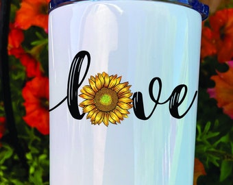 Sunflower Theme - 20 oz Insulated Tumblers with Lid  (Set 2)