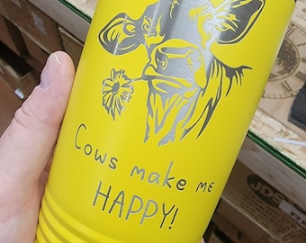 Cows make me Happy! Travel Cup