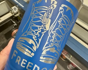 Military Freedom Combat Boots - personalized on a Tumbler - ships free!