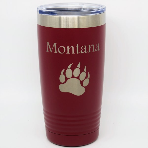 Best Montana Cup - Montana Bear Paw - 20 oz Tumbler