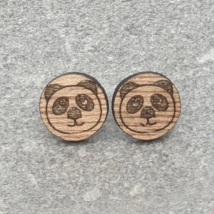 Simple Panda Earrings Laser Cut, with a Panda Face!