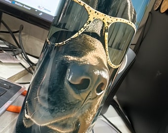 Black Lab Swag - 20 oz Skinny Tumbler - Insulated with Slider Lid - Free Shipping