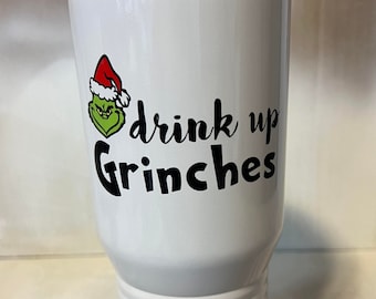 Christmas Theme Insulated Tumblers, Travel Cup, Holiday Gifts