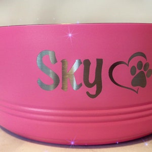 Personalized dog bowls   dog bowls with names on it   big bowls med bowls small bowls several colors