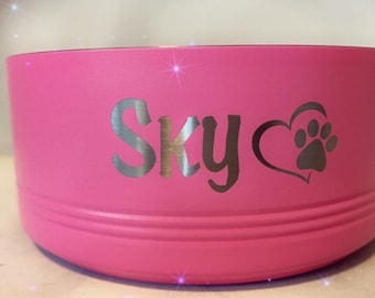Personalized dog bowls   dog bowls with names on it   big bowls med bowls small bowls several colors