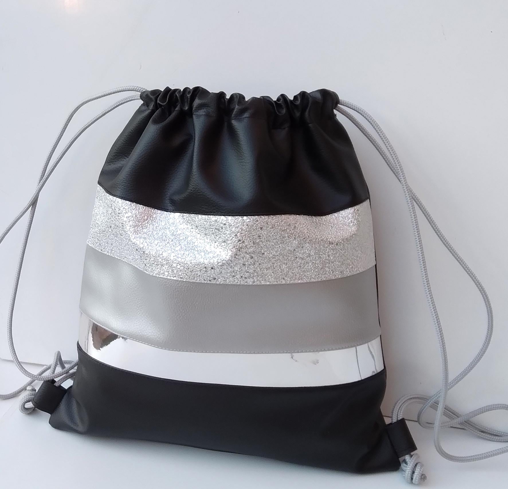 black and silver leather backpack + Cowhide Backpack- Luxury Bags for School, College + Work day use as a book bag Michael Kors Womens Jaycee MD