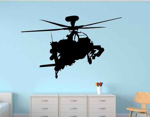 BOYS Bedroom PERSONALISED ARMY CHINOOKS AND TROOPS WALL ART STICKER