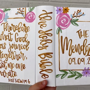 Bright Florals Handpainted Bible, Journaling Bible