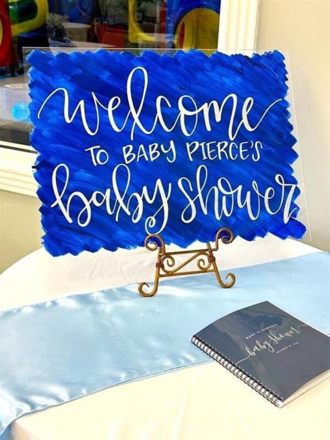 Handpainted Baby Shower Acrylic Sign Baby Shower Wedding Etsy