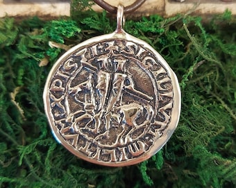 Bronze Templar pendant, Templar Knights pendant, Order of the Templars, Templar Order, Seal of the Templar Order, Knights Templar, Special gift