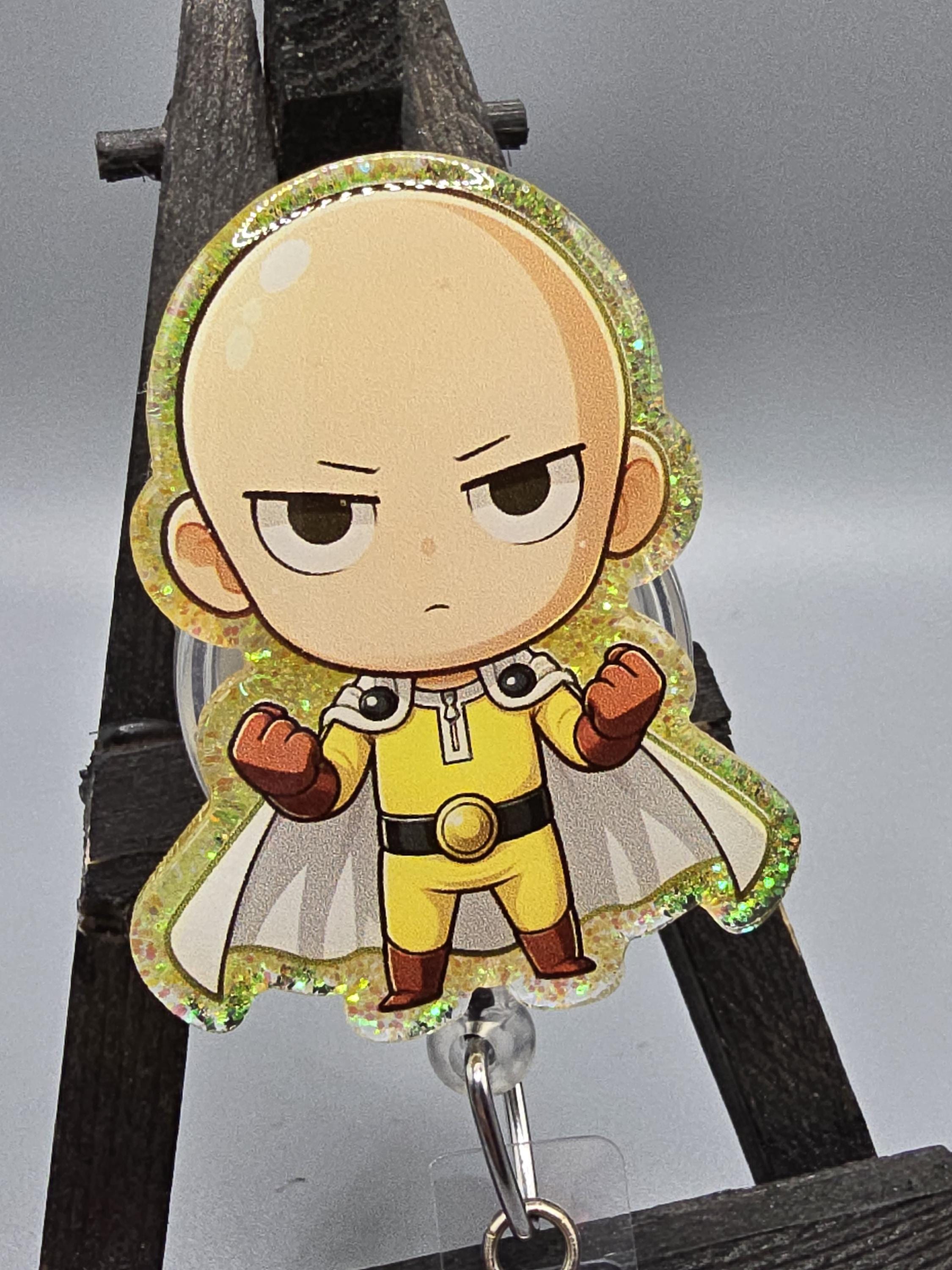 Mini Figurine Porte-clés One Punch Man - Logo - Matière PVC - Marque Bandai - Neuf Sans Emballage