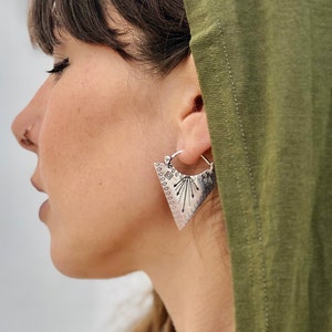 Ethnic Brass Hoops Triangle