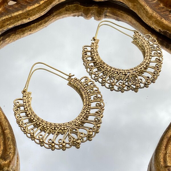 Boucles d’oreilles BAROCO 2 Mandala - Boucles d’oreilles triniques ethniques tribales