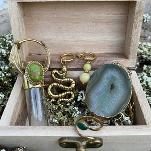 Magic Bottle Pendant - Water Bottle with Quartz gemstone necklace