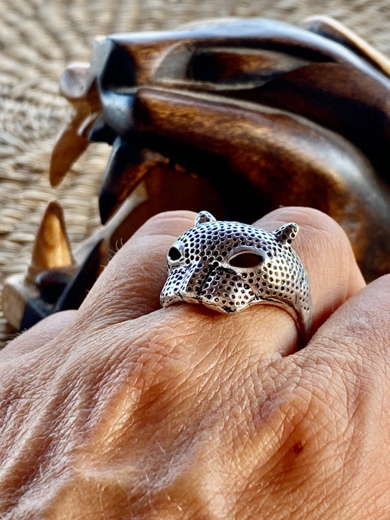 Kleren Melodramatisch zuur Leopard Ring Verstelbare ring dieren-luipaard ring-zilveren - Etsy België