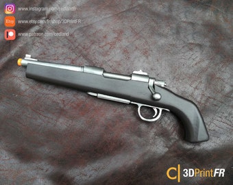 PISTOLA D/'ORO E D/'Oro Proiettile James Bond Prop modello giocattolo Cosplay 3D Stampato 1:1