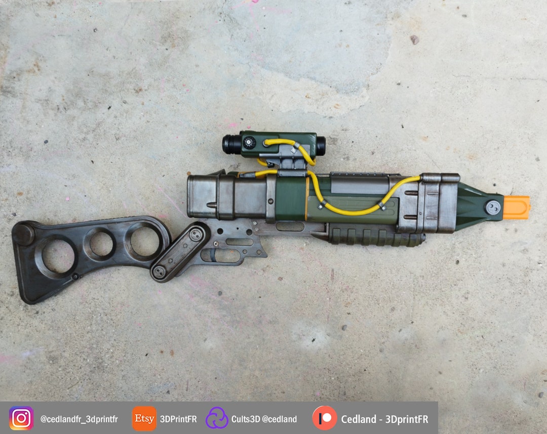 Fallout Laser Rifle Replica 11 Fan Art Prop Etsy