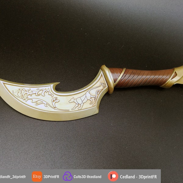 Couteau de dépeçage Tier 5 du Jeu New World Réplique 1:1 Fan Art prop