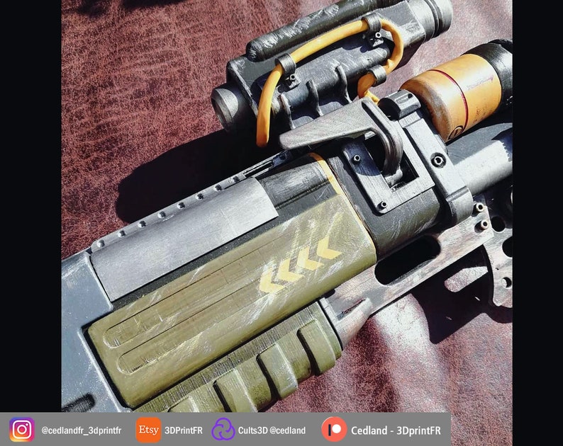 Fallout Laser Rifle Replica 11 Fan Art Prop Etsy