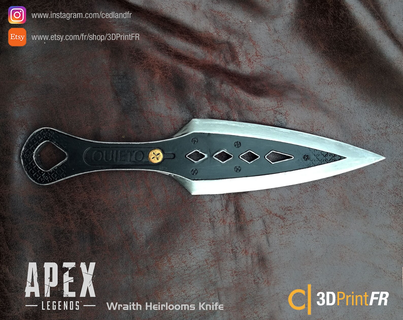 Wraith Heirlooms Knife from Apex Legends Replica 1:1 painted image 0.