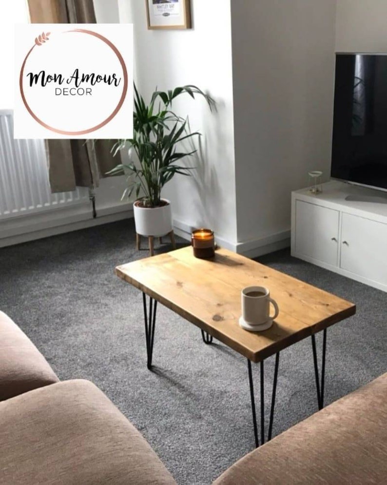 Reclaimed Scaffold Board Coffee Table with Hairpin Legs Etsy