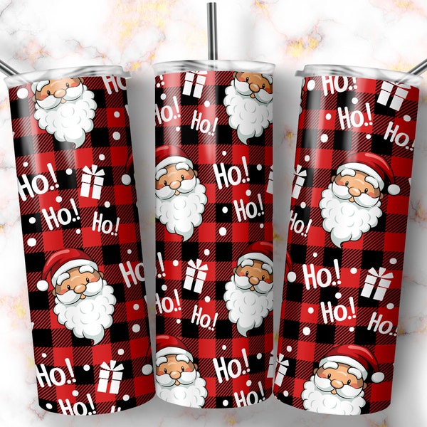 Ho Ho Ho Christmas Tumbler Tumbler Wrap Santa Claus Png 20oz Skinny Tumbler Sublimation Design Christmas Svg Straight PNG Digital Download