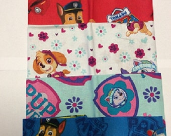 Lote de cinco piezas de tela acolchada de algodón de Paw Patrol Fat Quarter