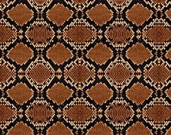 African Safari Snake Skin 0223W Cotton Quilting Fabric 1/2 YARD