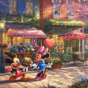 Disney Dreams Mickey & Minnie Sweetheart Cove 36in Panel