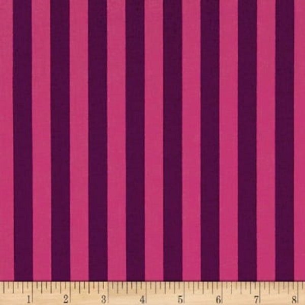 All Stars Stripe Foxglove Tula Pink Cotton Quilting Fabric 1/2 YARD