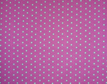 Echte Farben Hexy Distel Tula rosa Baumwolle Quilten Stoff 1/2 YARD