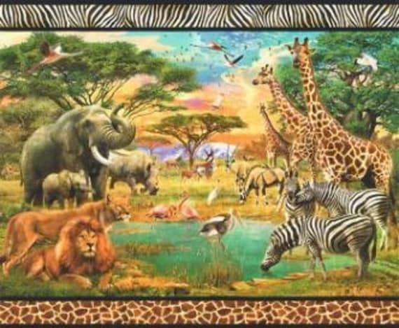 Bild diese afrikanischen Tiere malerischen Löwen Elefanten