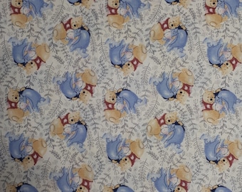 Disney Winnie the Pooh Best Friends Cotton Quilting Fabric 1/2 YARD