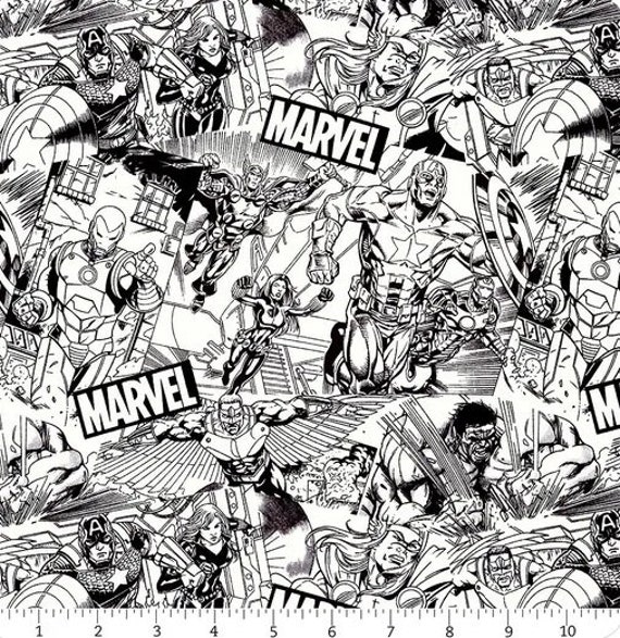 Marvel Avengers Black And White