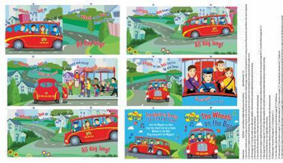 The Wiggles Ready Steady Wiggle Wiggles on the Bus Cotton Quilting ...