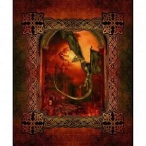 Dragons Red Fury In The Beginnings Cotton Quilting Fabric Panel