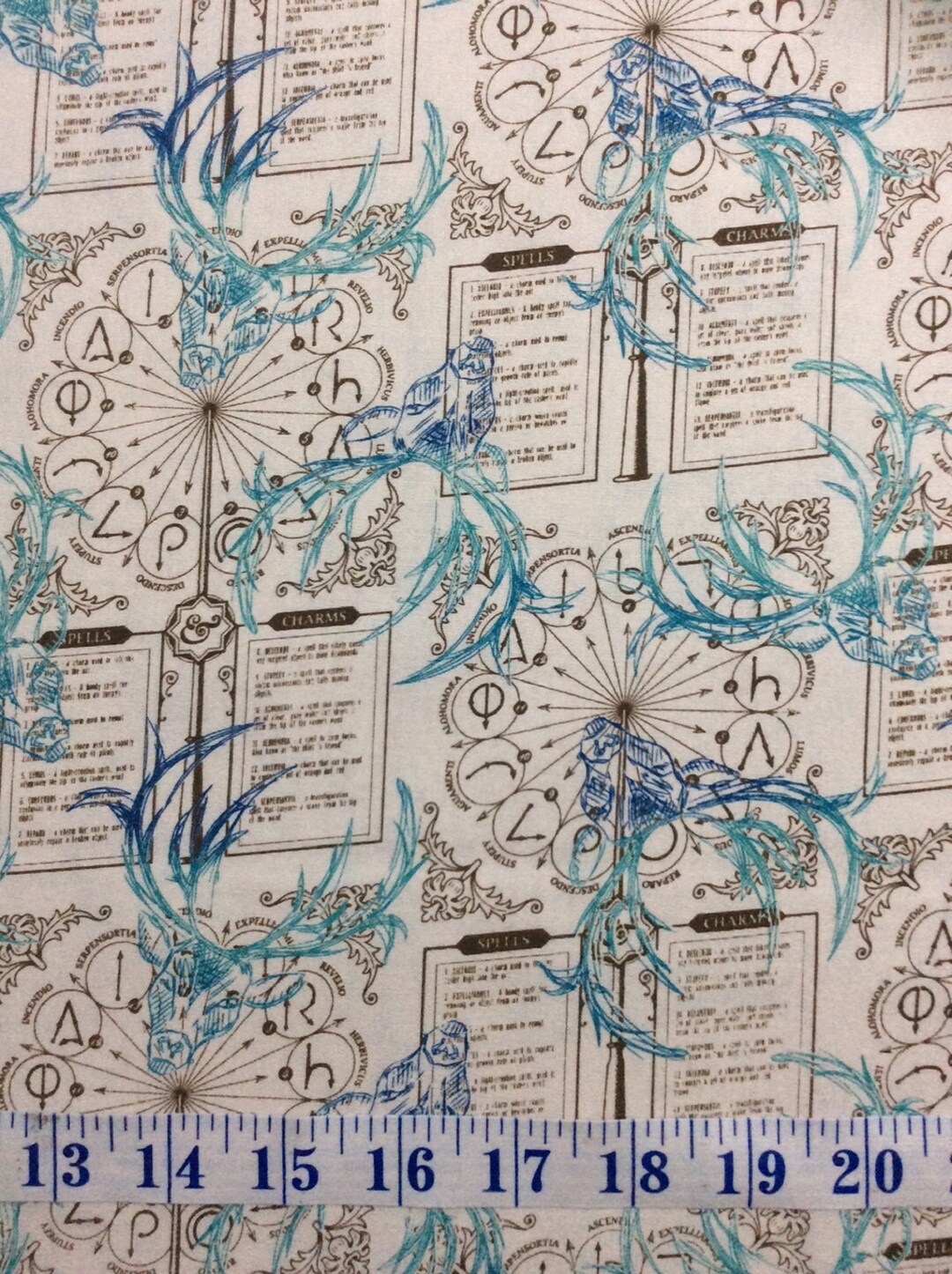 Harry Potter Newsprint and Doe Cream Cotton Quilting Fabric Etsy