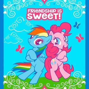 My Little Pony Friendship is Sweet Cotton Quilting Fabric Panel