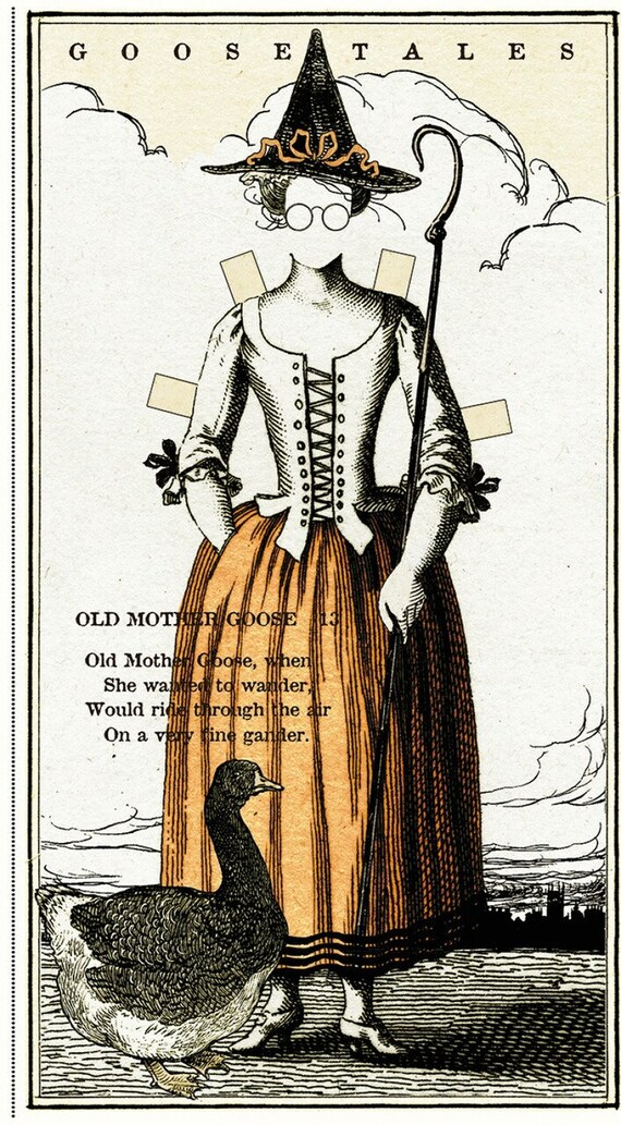 Goosetales Mother Goose Main Cotton Quilting Fabric Panel