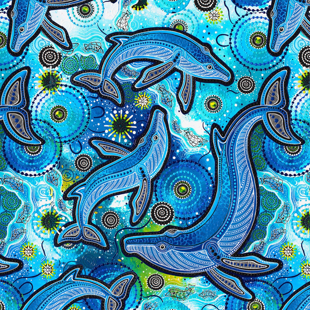 アボリジニアート スピリット オブ ザ ブッシュ 2 ビッグ フィン