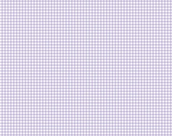 Sarah Kay With Love Gingham Check Lilac DV5058 Cotton Quilting Fabric 1/2 YARD