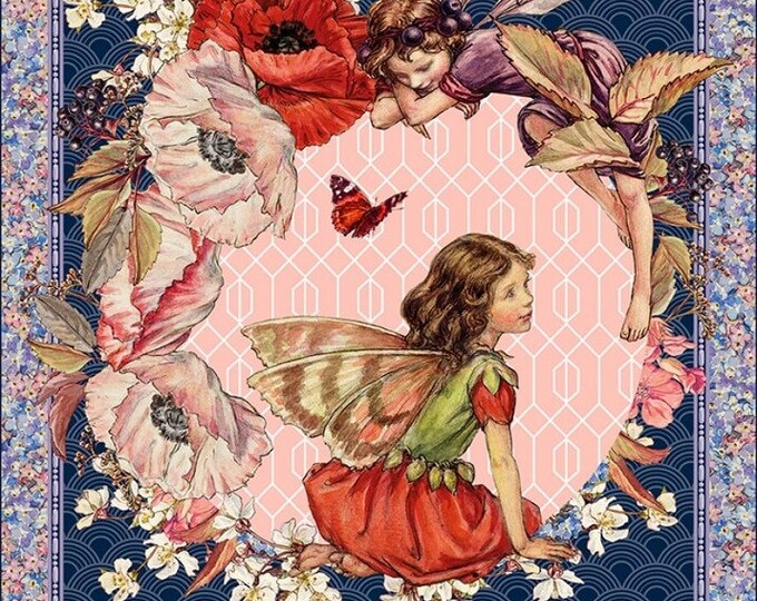 Flower Fairies Elderberry Multi Cotton Quilting Fabric Panel Etsy