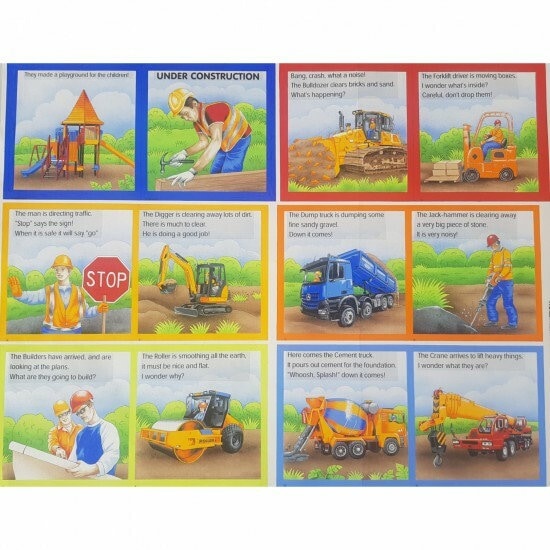 Panel de libro de tela acolchada de algodón para niños "En construcción"