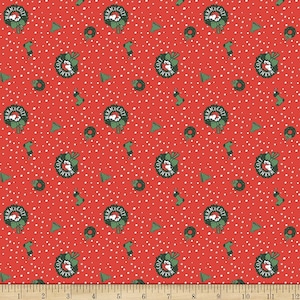 1 Yard Snoopy Christmas Toss Peanuts Fabric by Springs