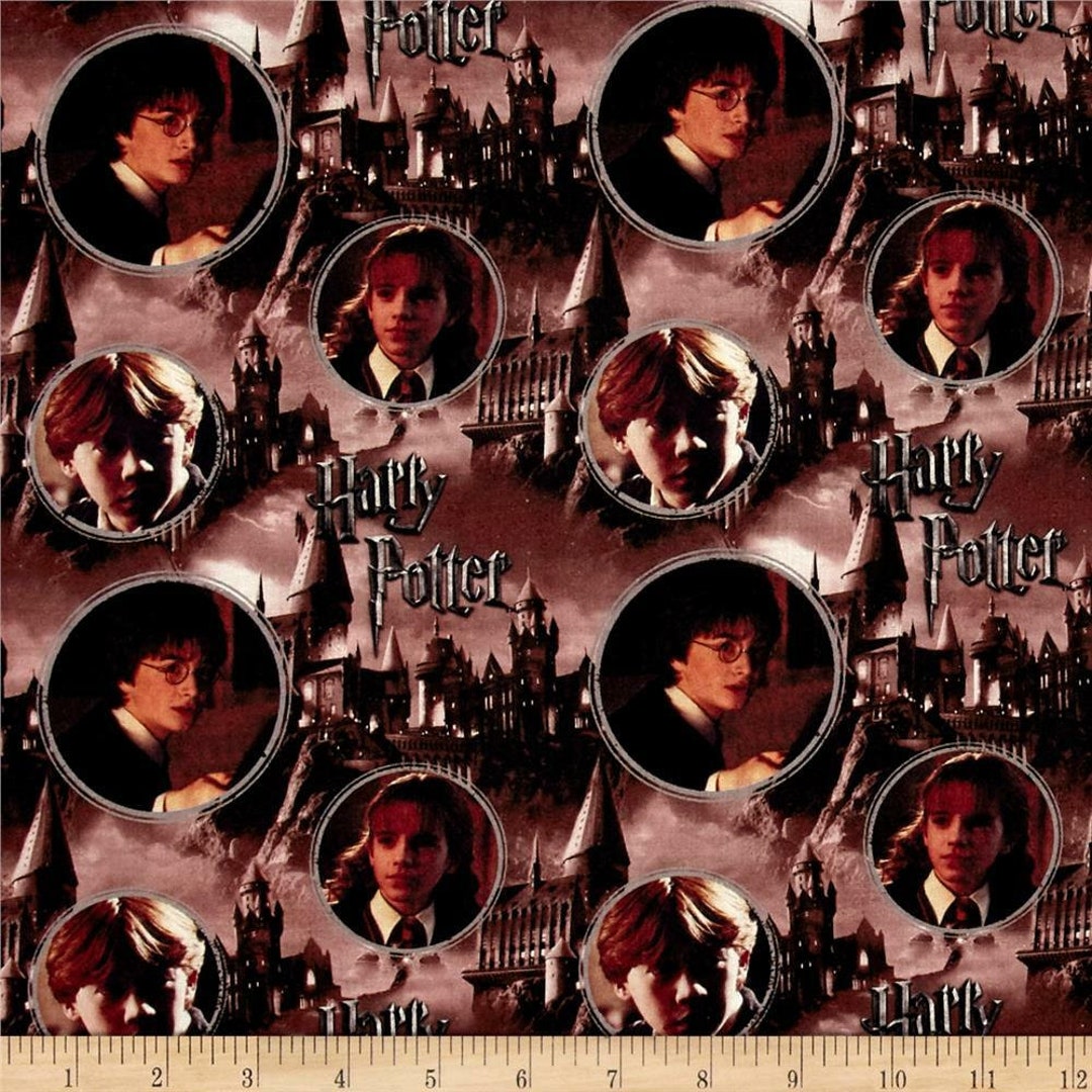 Harry Potter Hermione and Ron Badges Digital Print Cotton Quilting ...