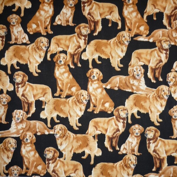 Golden Retriever Fabric Etsy