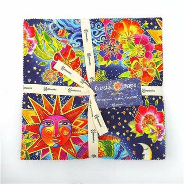 Celestial Magic 10 inch squares 42 Pieces Cotton Quilting Fabric