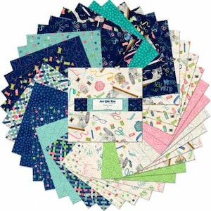 Sew Little Time 42-delat 10-tums rutor Q518-699-518 bomullsquilttyg